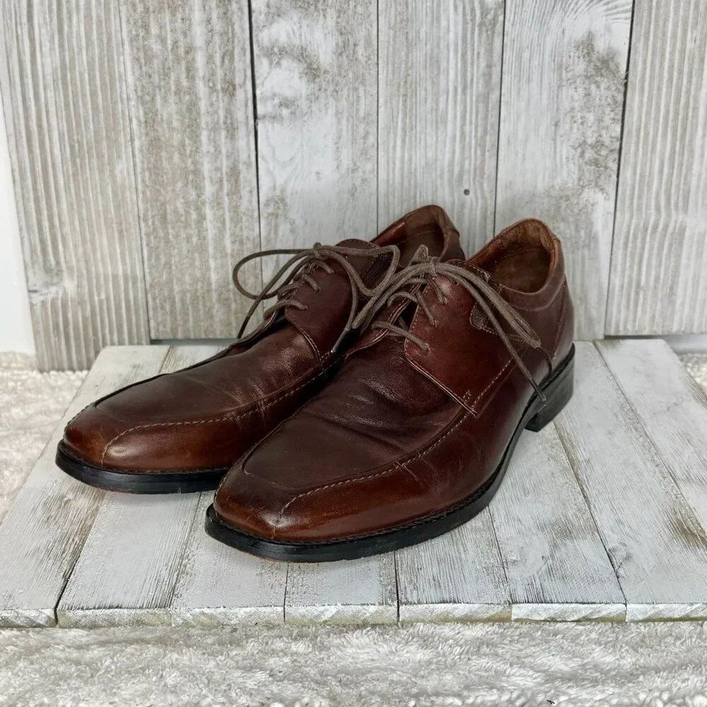 Johnston & Murphy Brown Leather Oxford Shoes Size 10 M
